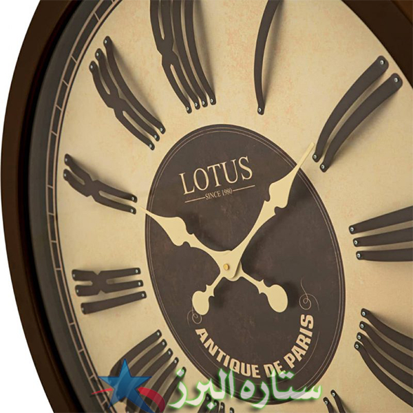 ساعت دیواری چوبی لوتوس مدل INGLEWOOD کد W-7733
